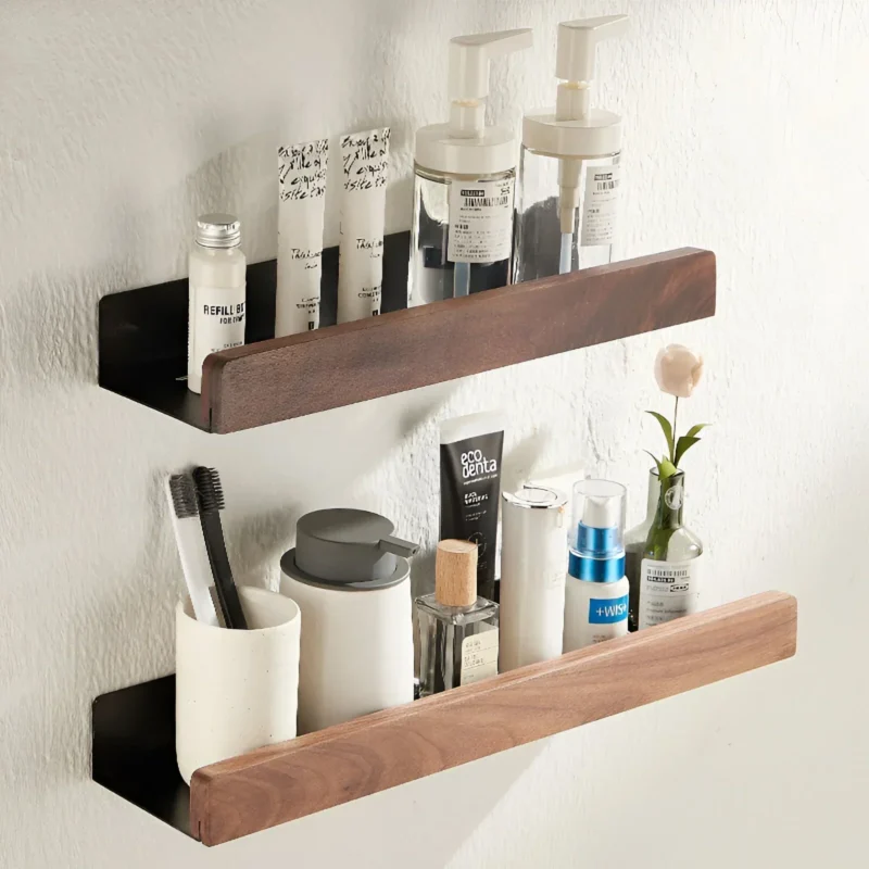 Black Walnut Bathroom Shelf