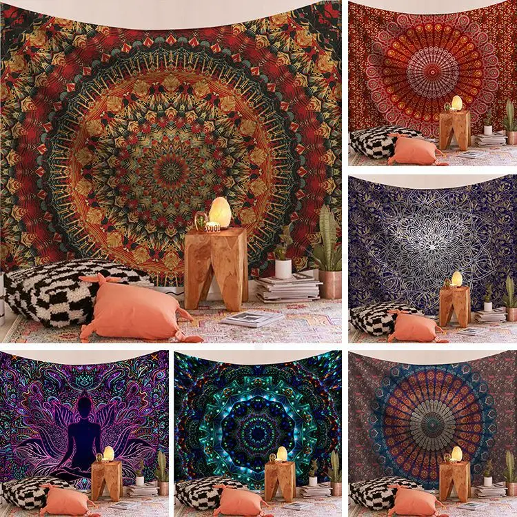 Boho Mandala Tapestry – Indian-Inspired Wall Hanging