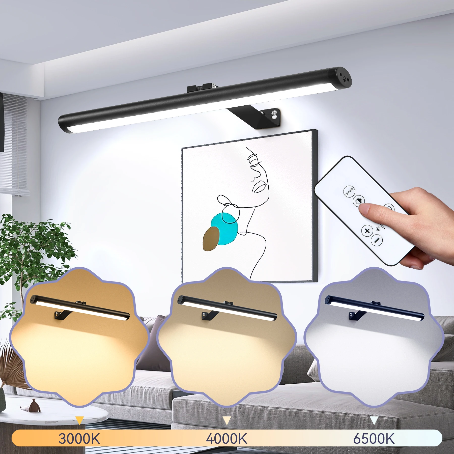 USB Rechargeable LED Wall Spotlight – Wireless & Dimmable