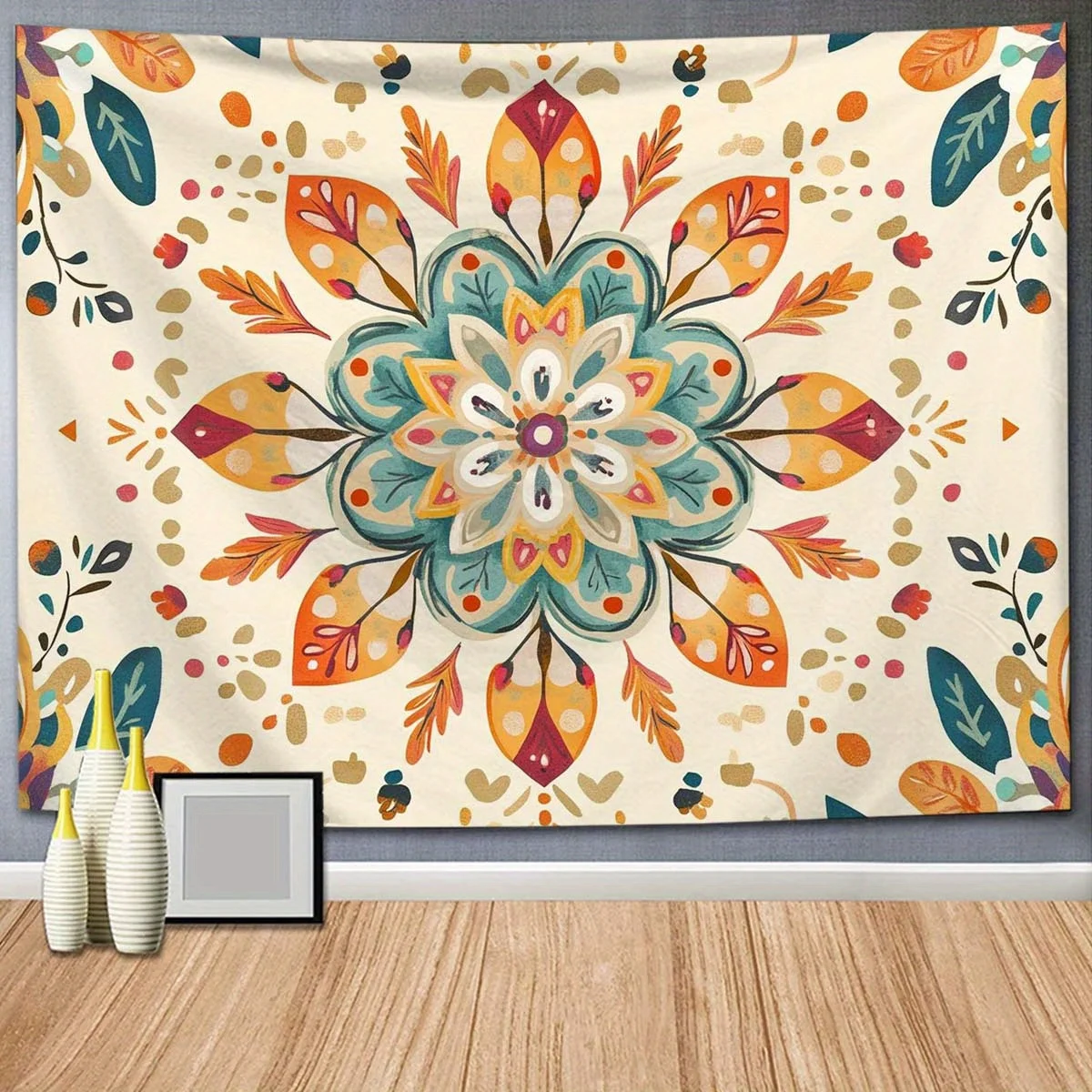Bohemian Mandala Tapestry – Thin Peach Skin Fabric